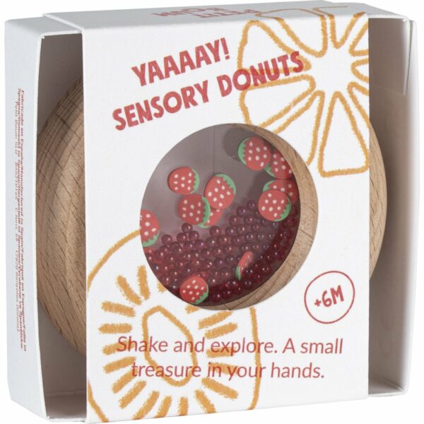 Hochet sensoriel Sensory Donut l Fraises