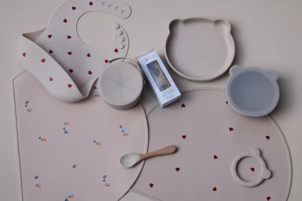 Set de table en silicone Love l Ivoire