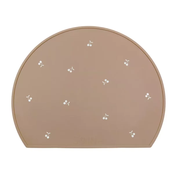 Set de table en silicone Cerise l Taupe