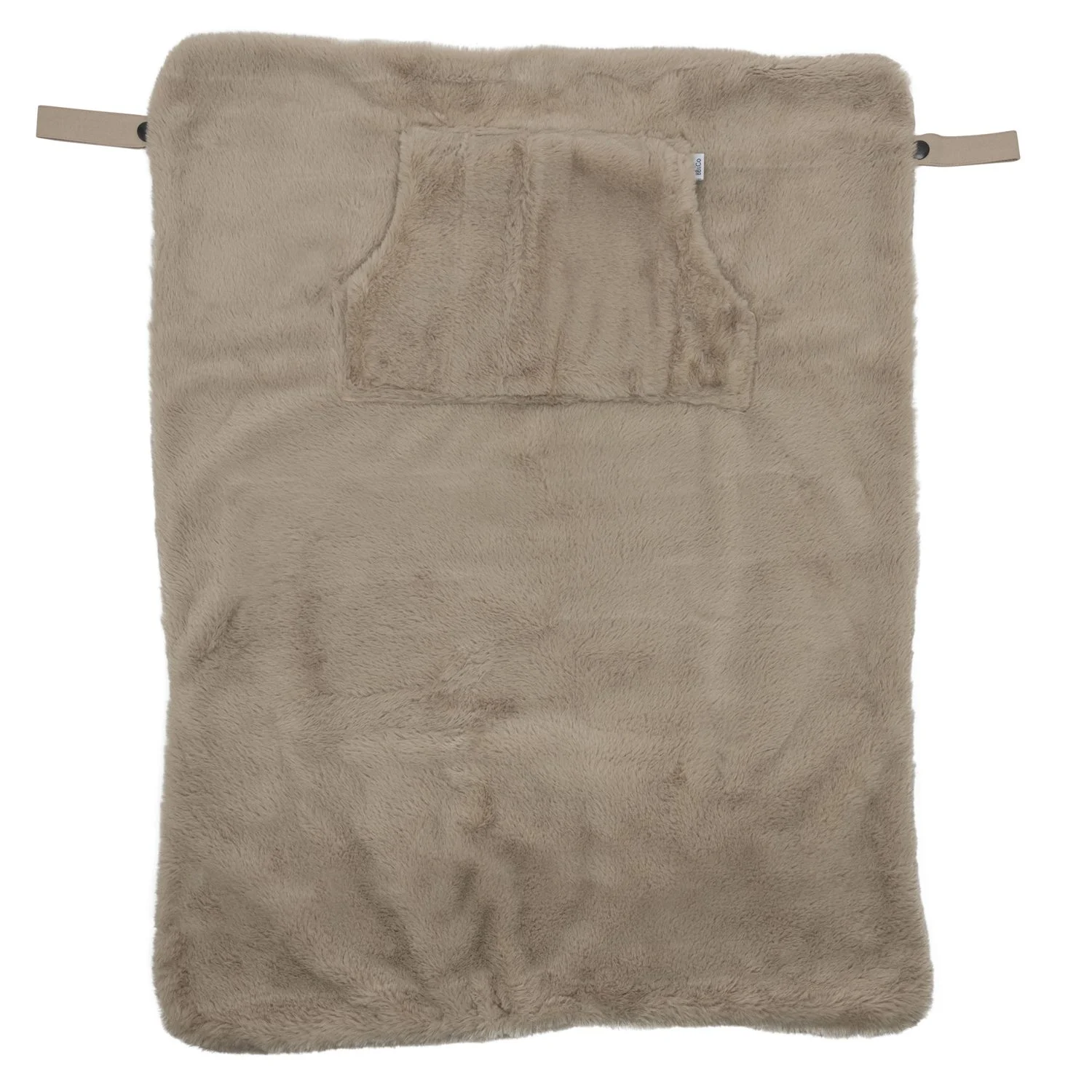 Couverture nomade fausse fourrure angora l beige