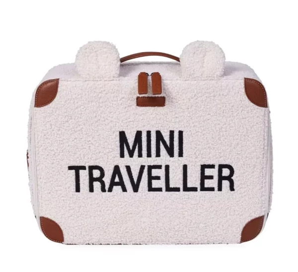 Valise Mini traveller l Teddy écru