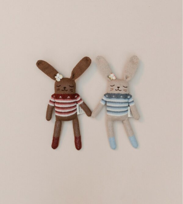 Doudou lapin handmade | top vintage sienne – Image 3