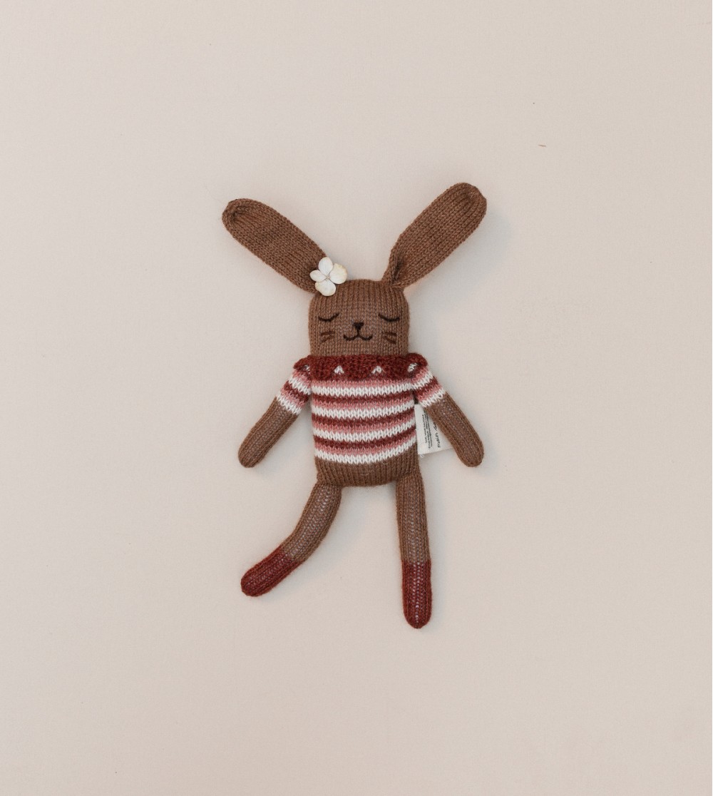 Doudou lapin handmade | top vintage sienne