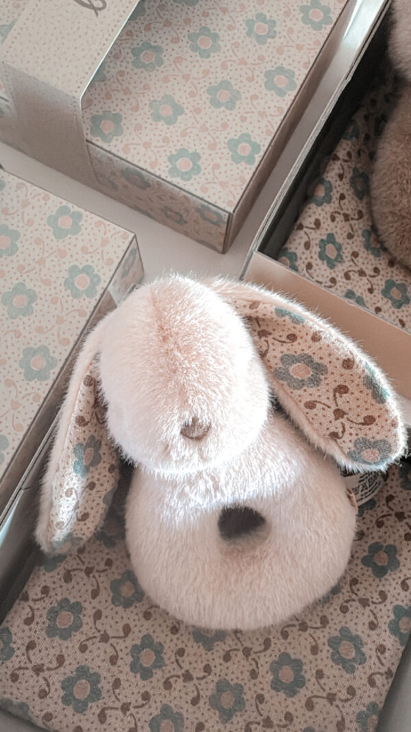 Coffret hochet lapin et lange l Rose poudré – Image 5