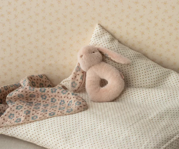Coffret hochet lapin et lange l Rose poudré – Image 2