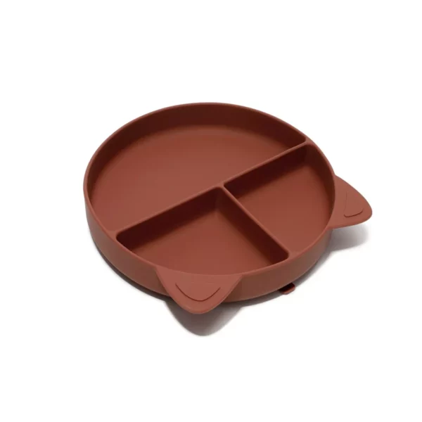 Assiette compartimentée en silicone avec ventouse l Naé l Chataigne – Image 2