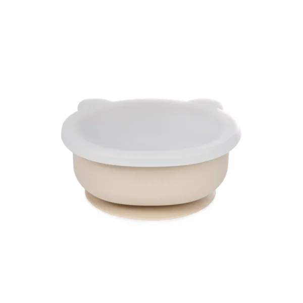 Bol en silicone avec ventouse l Aydan l Ivoire
