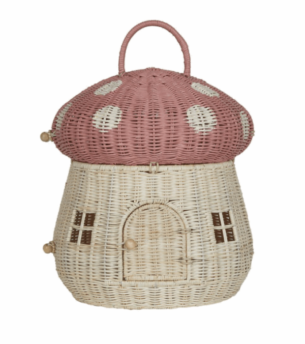 Panier maison de poupée en rotin handmade l Musc