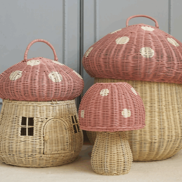 Panier maison de poupée en rotin handmade l Musc