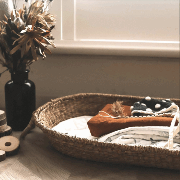 Panière à langer bébé en jonc de mer l Nyla – Image 4
