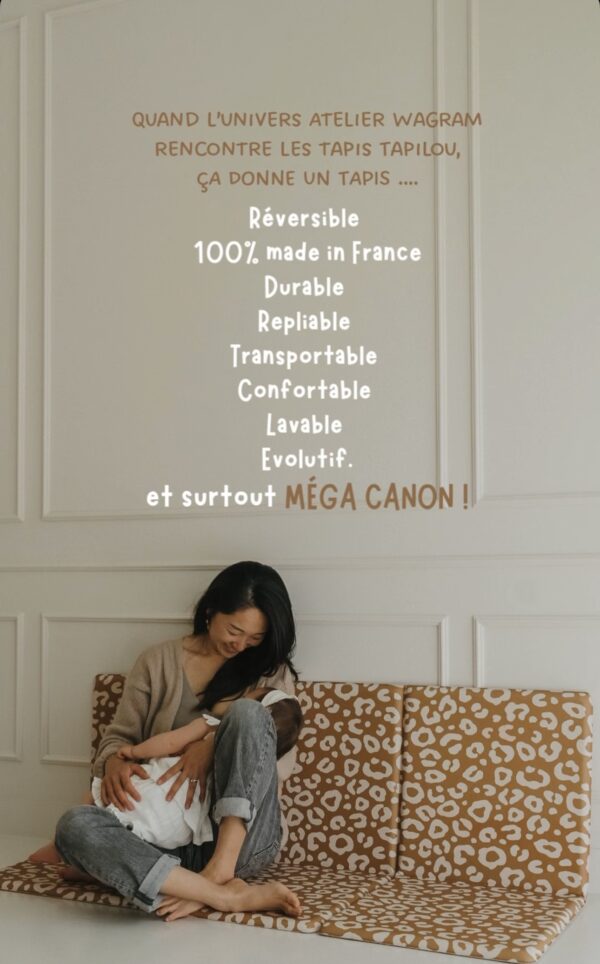 Tapis de jeu réversible pliable l TAPILOU X ATELIER WAGRAM l Léopard/Coeurs – Image 10