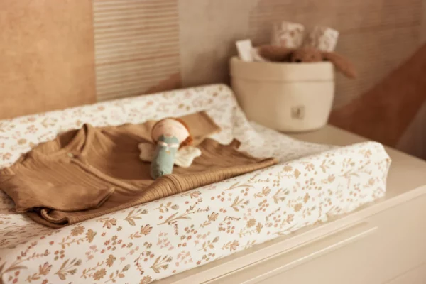Housse de matelas à langer en coton bio l Bloomy