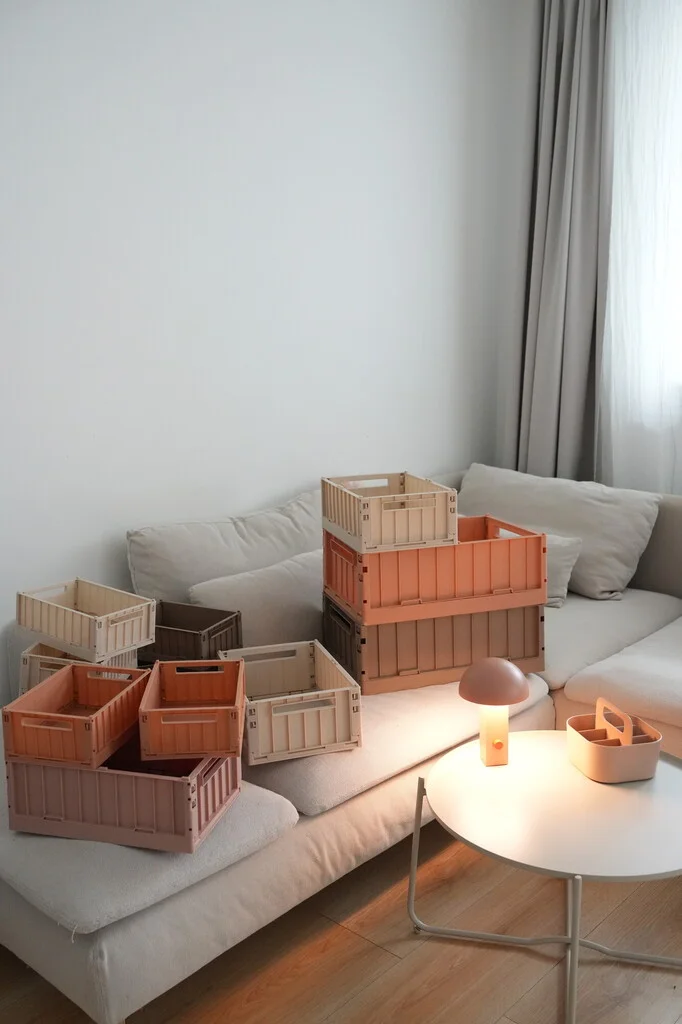 Caisse de rangement l Weston l Taille L l Rose de Toscane