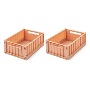 Caisse de rangement l Lot de 2 l Weston l Taille S l Rose de Toscane