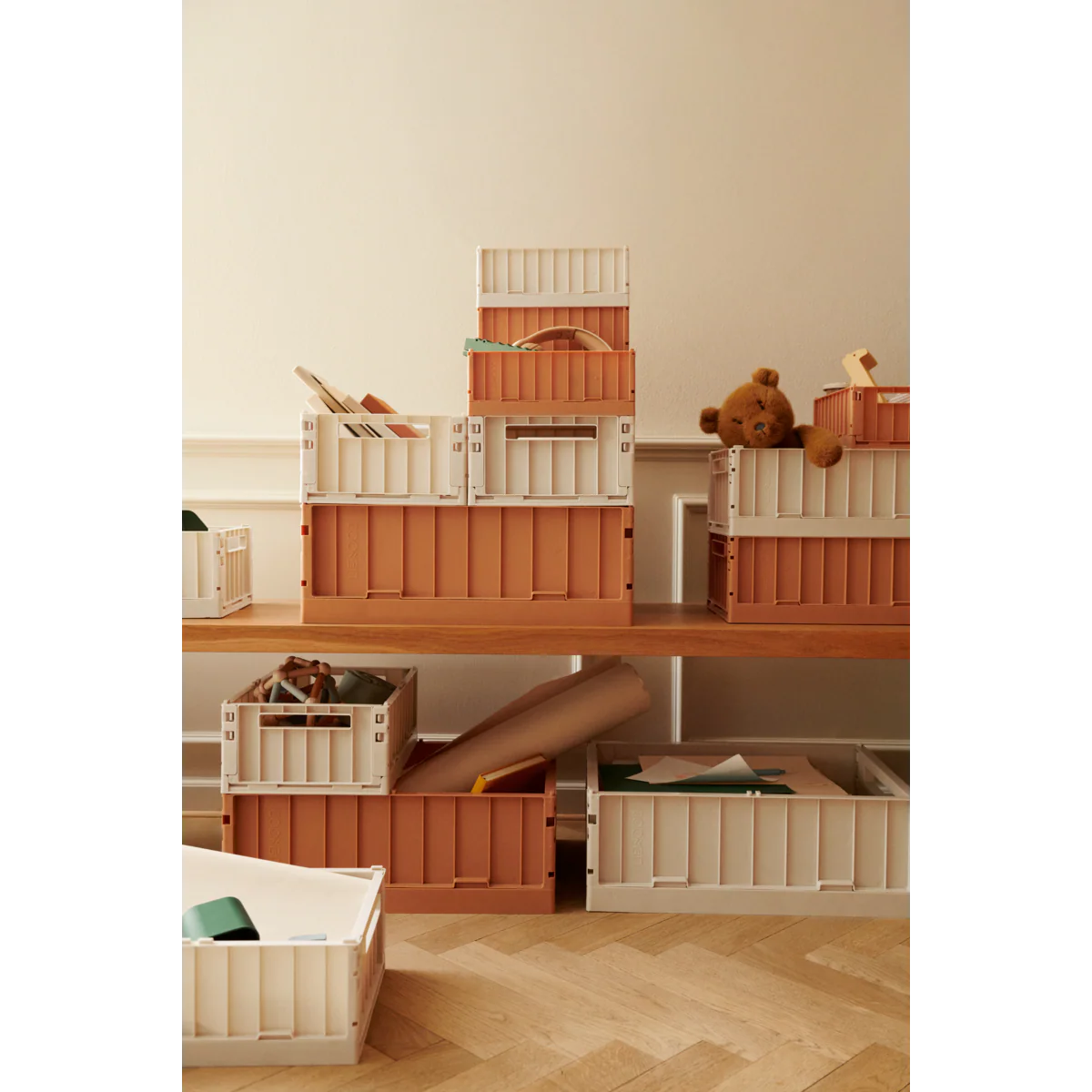 Caisse de rangement l Lot de 2 l Weston l Taille S l Rose de Toscane – Image 3