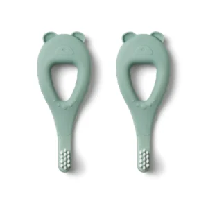 Brosse à dents bébé l Lot de 2 l Janelle ours l Menthe poivrée