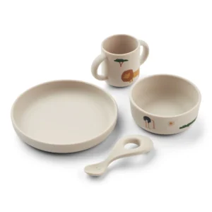 Ensemble repas en silicone l Vivi l Safari l Sable