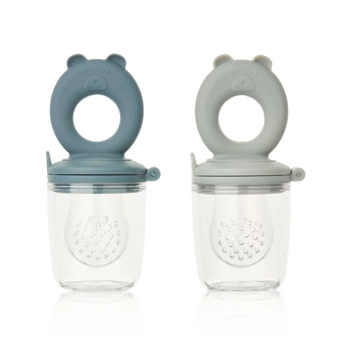 Tétines grignoteuses l Lot de 2 l Miranda l Bleu baleine / Bleu colombe