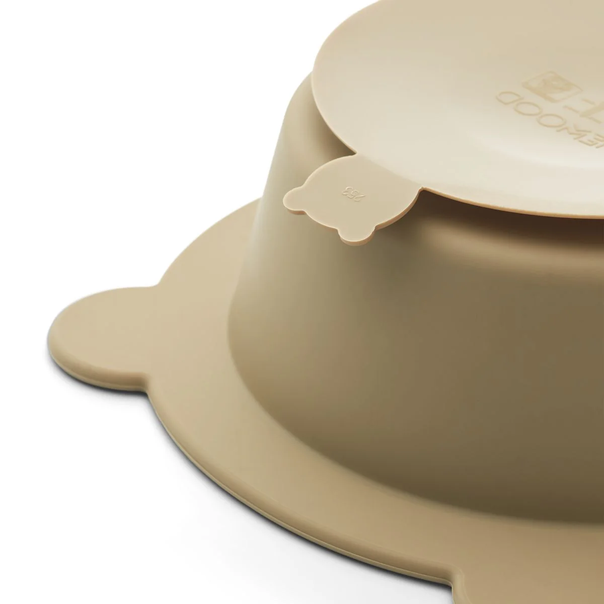 Bols à ventouse en silicone l Lot de 2 l Peony l Ours l Sable/avoine – Image 4