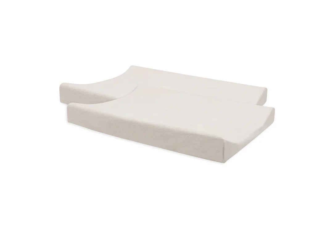 Housse de matelas à langer éponge 50x70 cm Terry l Lot de 2 l Oatmeal