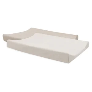 Housse de matelas à langer éponge 50×70 cm Terry l Lot de 2 l Oatmeal/Sand