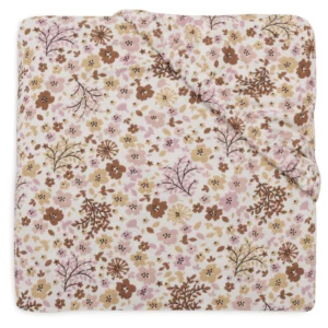 Drap housse en coton jersey bio l Flower Fairies l 40×80 cm