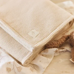 Couverture Basic knit 100×150 cm Oeko-tex l Oatmeal / Polaire