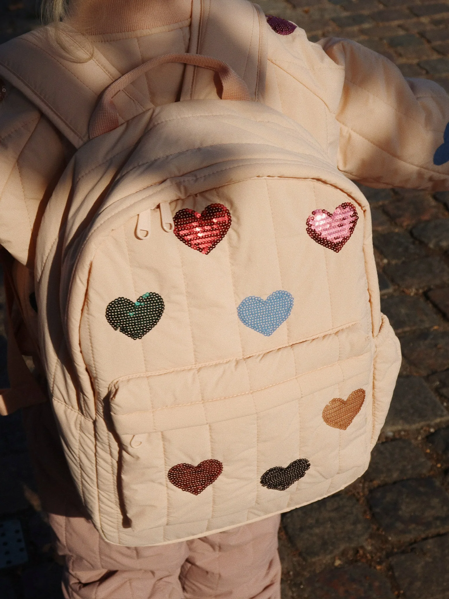 Sac à dos Juno Oeko-tex l Coeurs l Cameo rose – Image 7