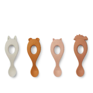 Cuillères en silicone Liva l Lot de 4 l Rose mix