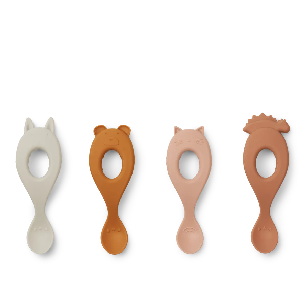 Cuillères en silicone Liva l Lot de 4 l Rose mix