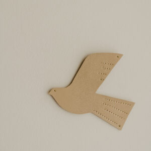 Oiseau en cuir l taille S l caramel