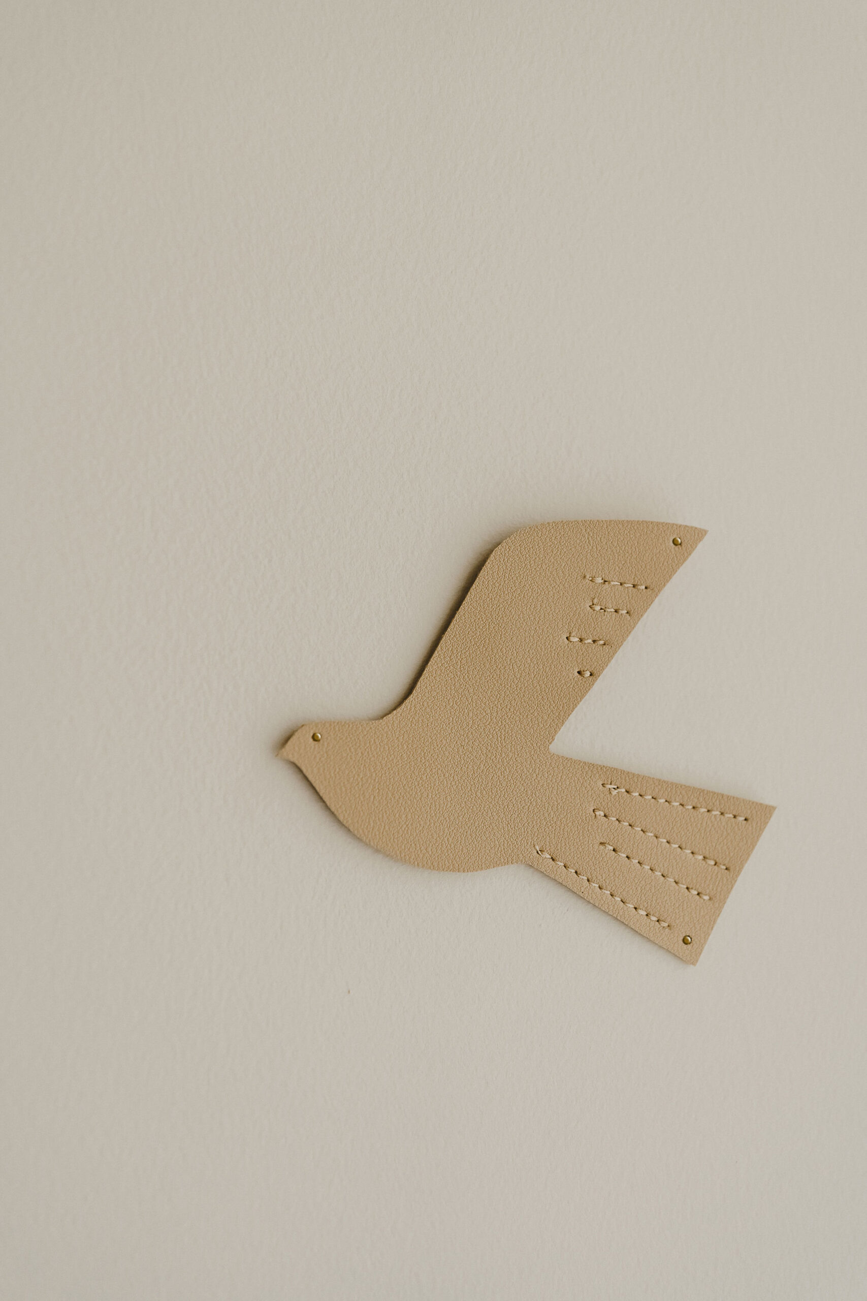 Oiseau en cuir l taille S l caramel