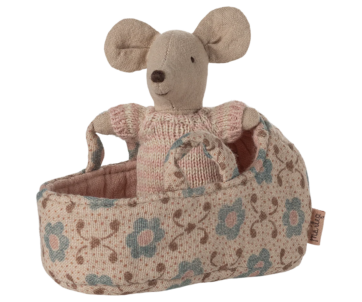 Bébé souris dans son couffin l Rose – Image 3