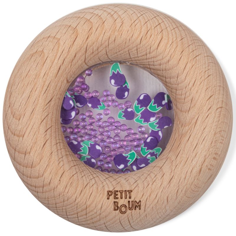 Hochet sensoriel Sensory Donut l Aubergine