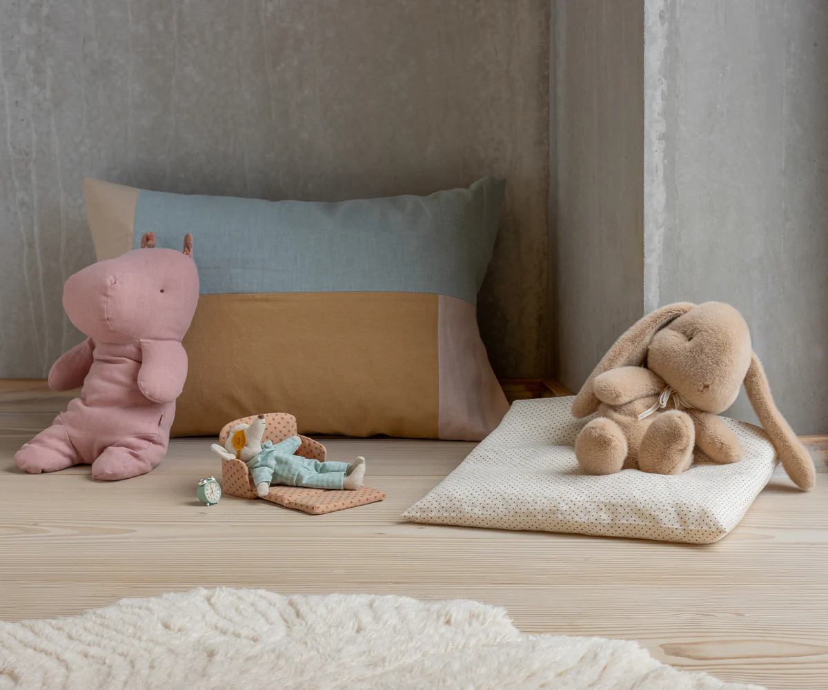 Peluche lapin doux l Medium l Crème pêche