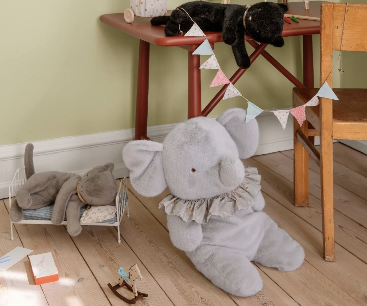 Peluche chaton doux l Gris