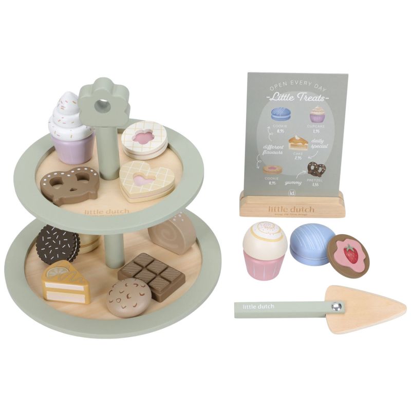 Image d'ambiance de présentation du produit Présentoir à pâtisseries en bois - Little Dutch