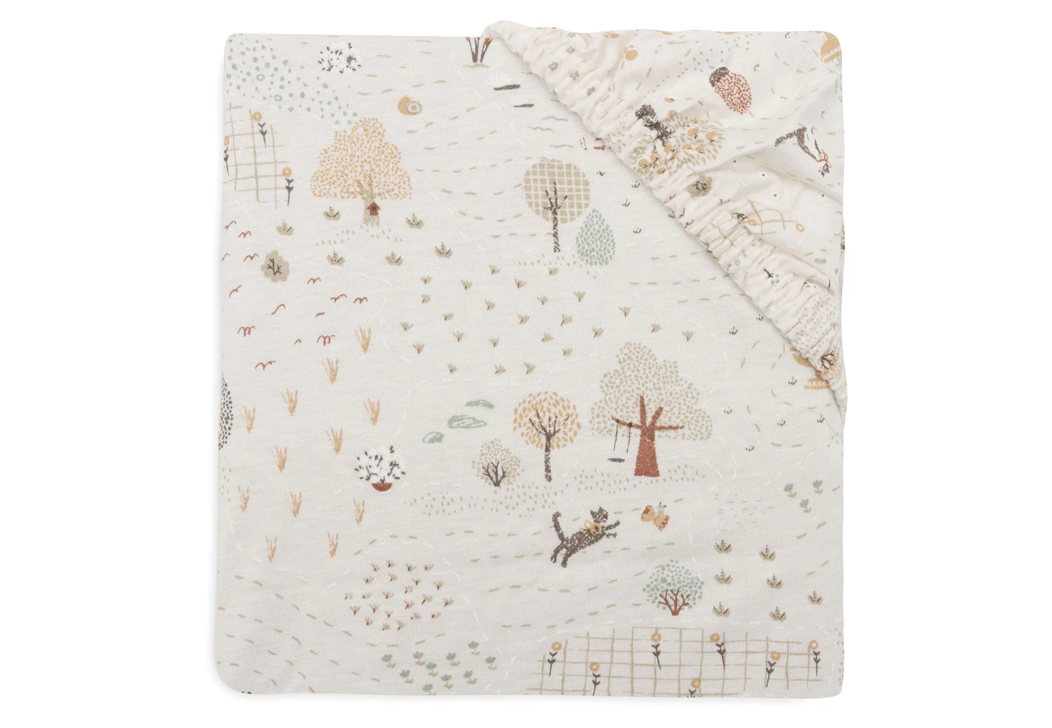 Drap housse en coton jersey bio l Tiny Park l 60x120cm