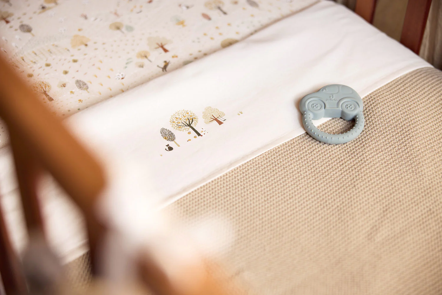 Drap housse en coton jersey bio l Tiny Park l 60x120cm