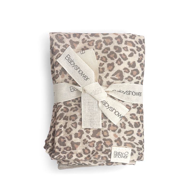 Set langes en coton bio l Lot de 3 l Wild print