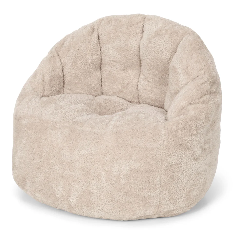 Pouf bouclette l Soft Beige
