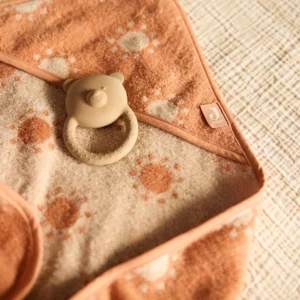 Cape de bain éponge en coton Oeko-Tex Jacquard l Sun