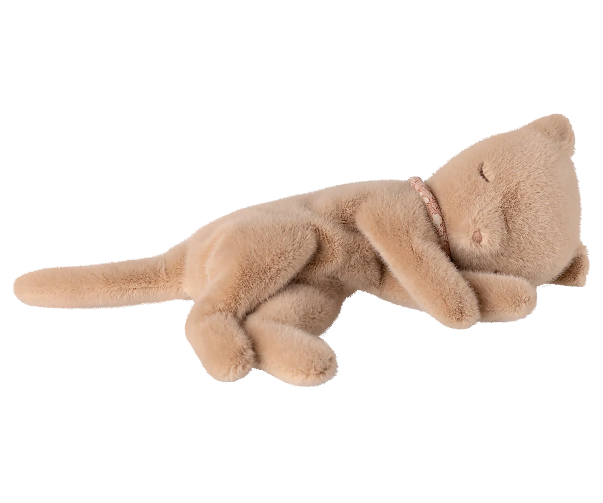 Peluche chaton doux l Small l Crème pèche