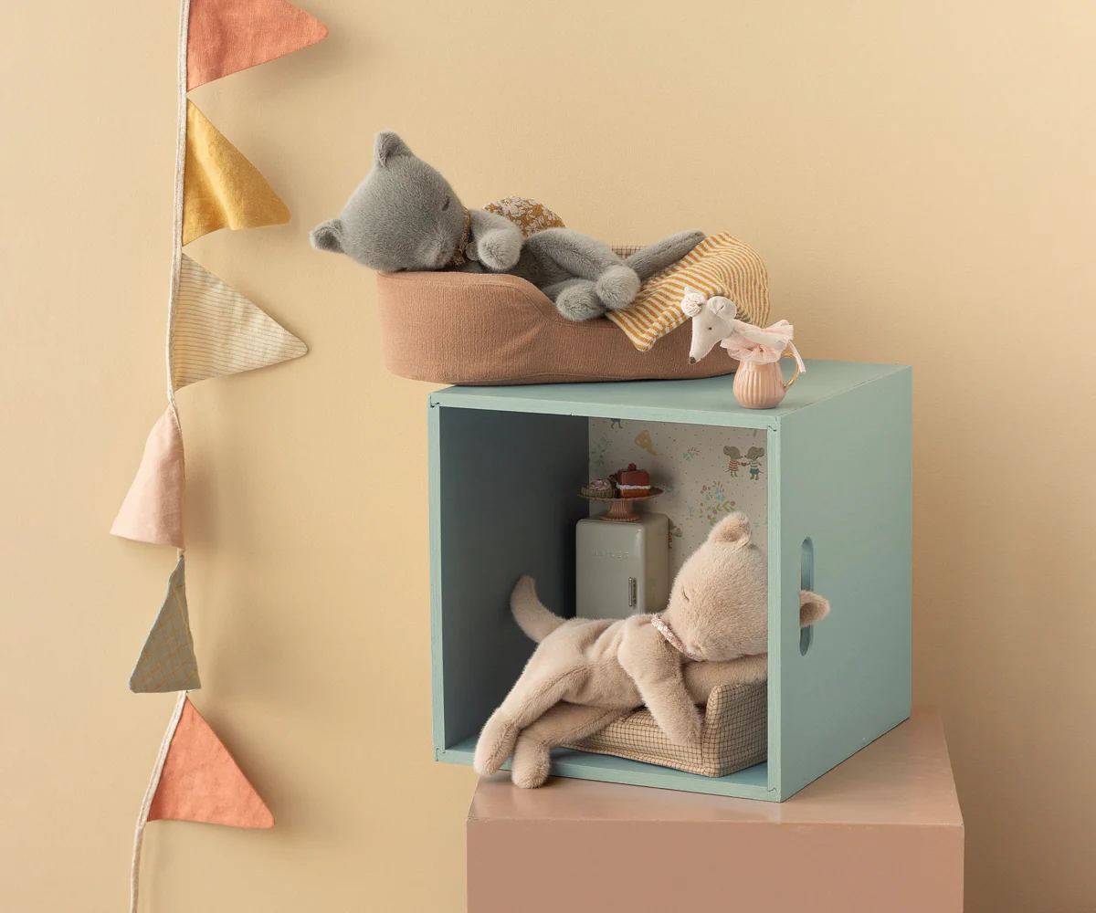 Peluche chaton doux l Small l Crème pèche