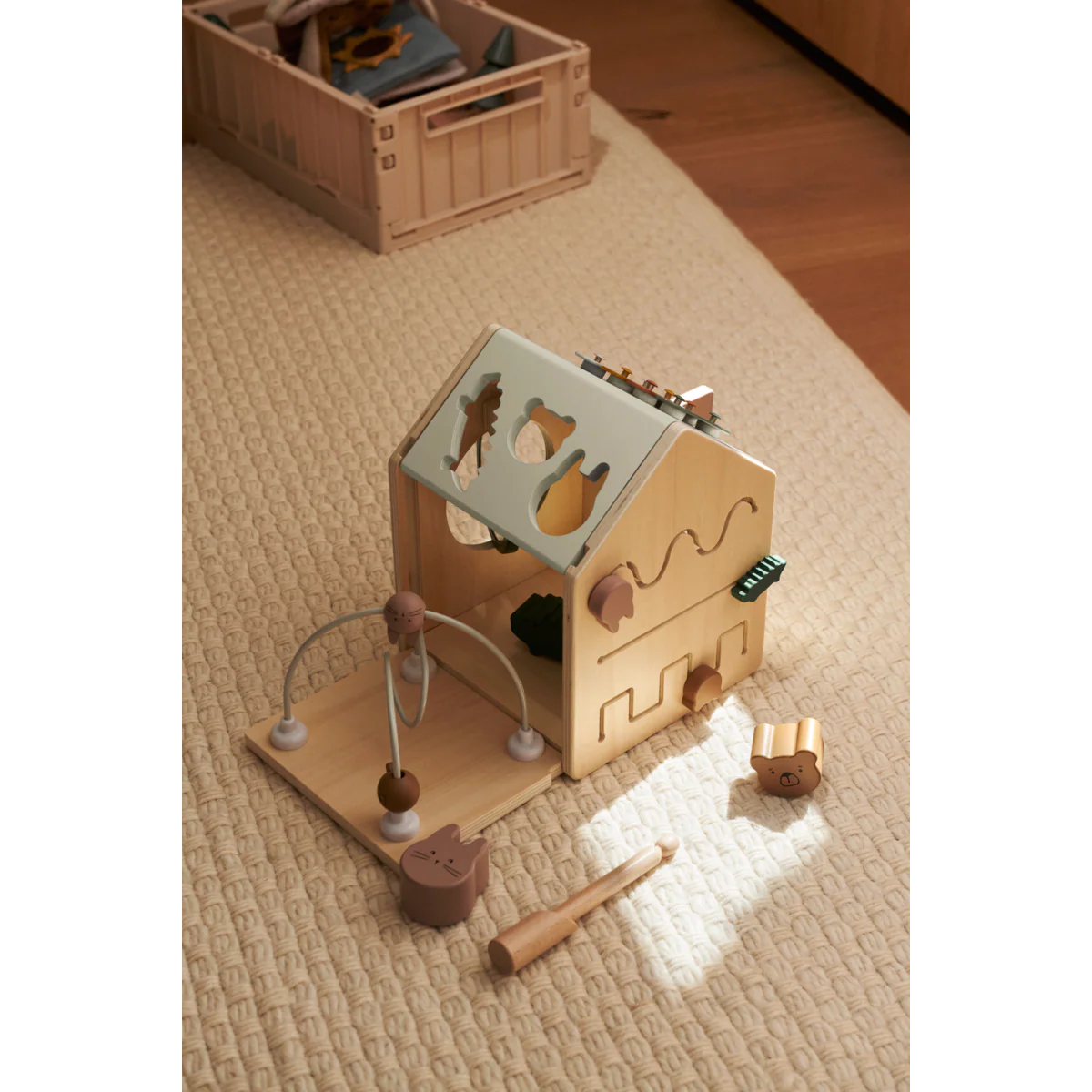 Cube d'éveil en bois FSC l Lucas l Tuscany rose / Multi mix – Image 4