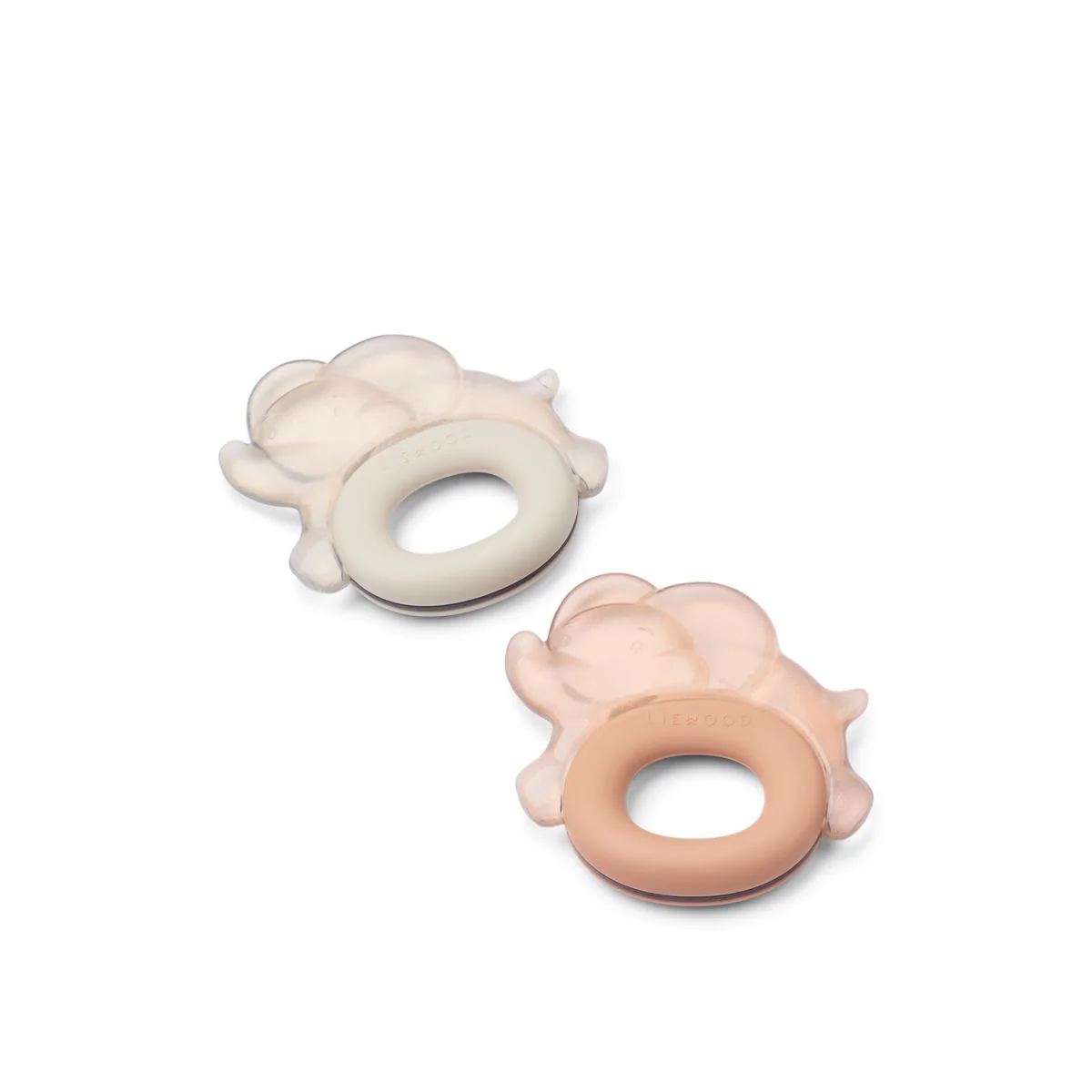 Anneau de dentition raffraichissant l Lot de 2 l Rita Elephant l Pale tuscany / Sandy