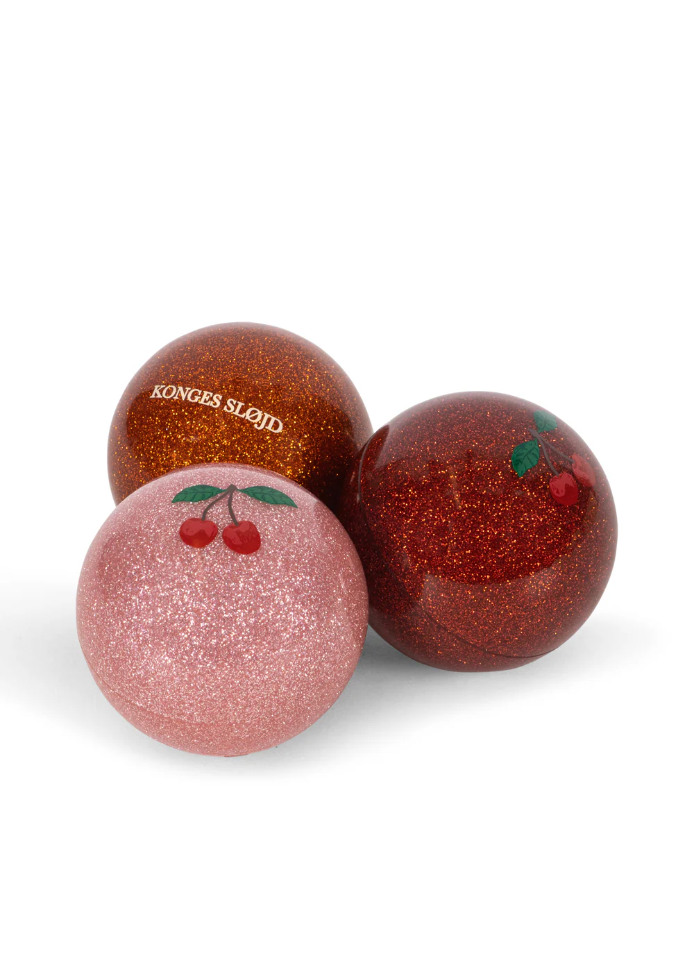 Balles paillettées x3 l Rouge