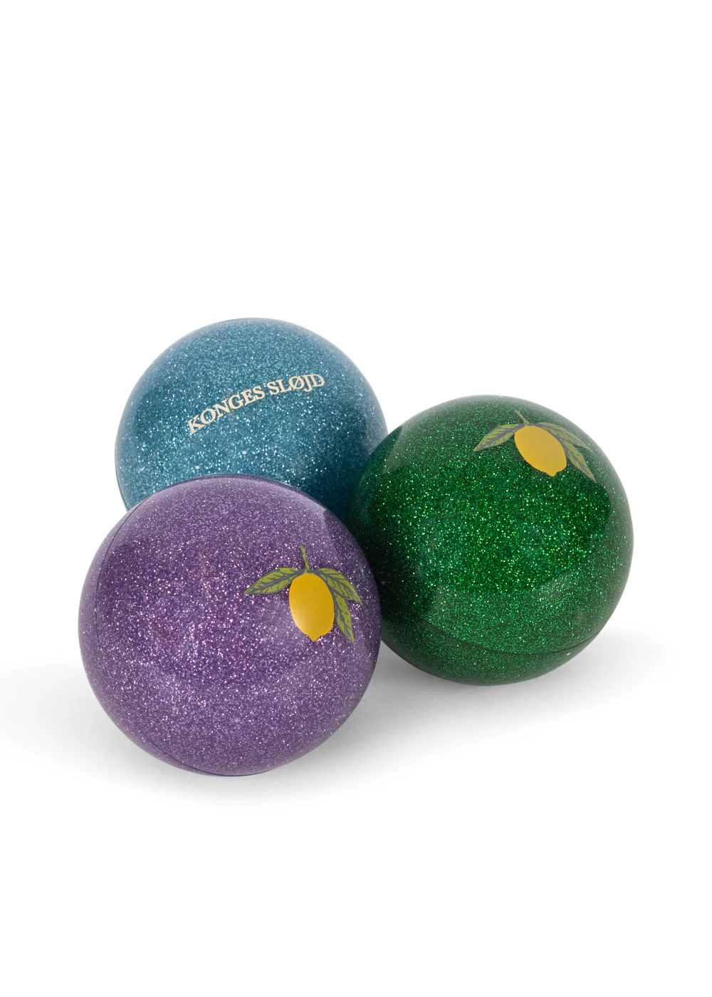 Balles paillettées x3 l Bleu