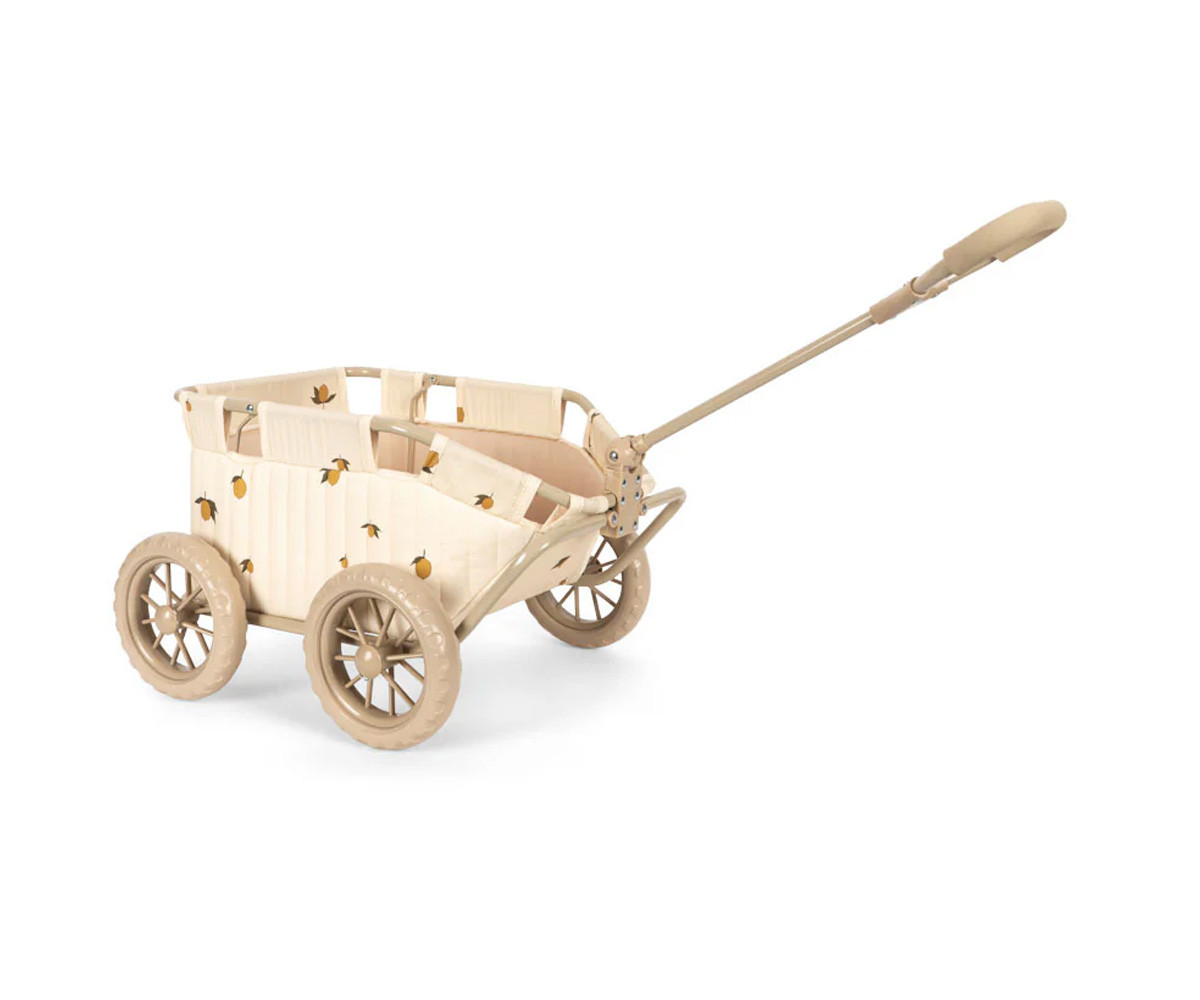 Chariot poussette vintage en coton bio l Lemon