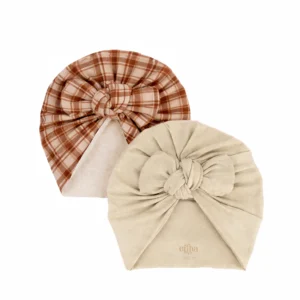 Turban twiny bébé handmade | Lot de 2 l Miel